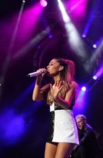 ARIANA GRANDE Performs at a Concert in Boston