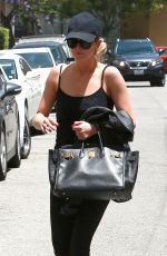 ASHLEE SIMPSON in Leggings Out and About in Studio City