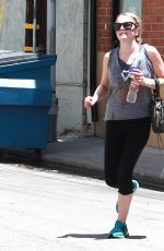 ASHLEE SIMPSON in Leggings Out and About in Studio City