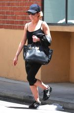 ASHLEE SIMPSON in Leggings Out and About in Studio City