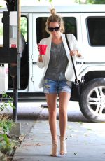 ASHLEY TISDALE in Denim Shorts Out in West Hollywood