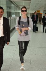 BARBARA PALVIN at Heathrow Airport in London