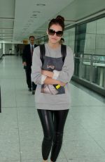 BARBARA PALVIN at Heathrow Airport in London