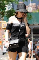 BLAKE LIVELY in Short Skirt Out in New York