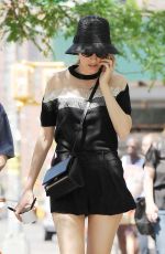 BLAKE LIVELY in Short Skirt Out in New York