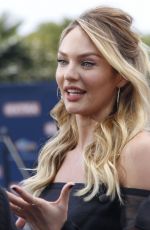 CANDICE SWANEPOEL on the Set of Extra in Universal City