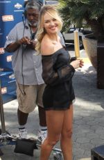 CANDICE SWANEPOEL on the Set of Extra in Universal City