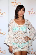CHERYL BURKE Celebrates Her Birthday at Tao Beach in Las Vegas