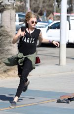 CHLOE MOERTZ Skateboarding in Santa Monica