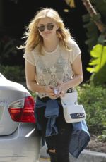 CHLOE MORETZ Arrives at Staples Center in Los Angeles