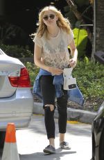 CHLOE MORETZ Arrives at Staples Center in Los Angeles