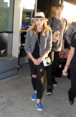 CHLOE MORETZ at Pearson International Airport in Toronto