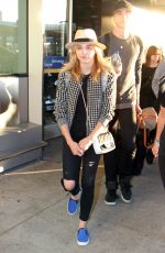 CHLOE MORETZ at Pearson International Airport in Toronto