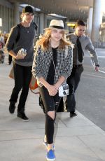 CHLOE MORETZ at Pearson International Airport in Toronto