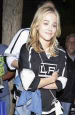 CHLOE MORETZ at Rangers vs Kings Games at Staples Center in Los Angeles