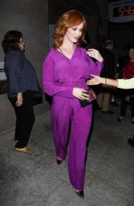 CHRISTINA HENDRICKS Leaves the Landmark Theaters in Los Angeles