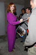 CHRISTINA HENDRICKS Leaves the Landmark Theaters in Los Angeles