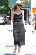 DAKOTA JOHNSON in Black Dress Out in New York