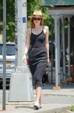 DAKOTA JOHNSON in Black Dress Out in New York