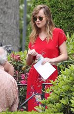 DAKOTA JOHNSON on the Set of Black Mass Movie