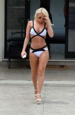 DANIELLE ARMSTRONG in Bikini on the Towie Set in Marbella