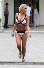 DANIELLE ARMSTRONG in Bikini on the Towie Set in Marbella