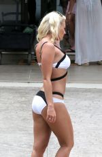 DANIELLE ARMSTRONG in Bikini on the Towie Set in Marbella