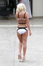 DANIELLE ARMSTRONG in Bikini on the Towie Set in Marbella