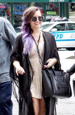 DEMI LOVATO Leaves Z100 Studios in New York