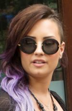 DEMI LOVATO Leaves Z100 Studios in New York