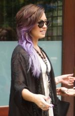 DEMI LOVATO Leaves Z100 Studios in New York