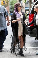 DEMI LOVATO Leaves Z100 Studios in New York