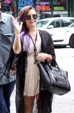 DEMI LOVATO Leaves Z100 Studios in New York