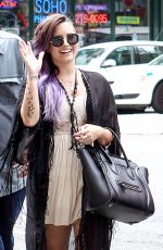 DEMI LOVATO Leaves Z100 Studios in New York