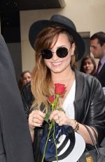 DEMI LOVATO Outside Her Hotel in London