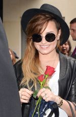 DEMI LOVATO Outside Her Hotel in London