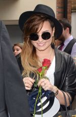 DEMI LOVATO Outside Her Hotel in London