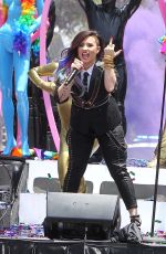 DEMI LOVATO Performs at 2014 Pride Parade in West Hollywood