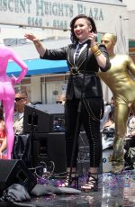 DEMI LOVATO Performs at 2014 Pride Parade in West Hollywood