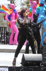 DEMI LOVATO Performs at 2014 Pride Parade in West Hollywood