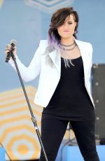 DEMI LOVATO Performs at Good Morning America in New York