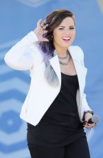 DEMI LOVATO Performs at Good Morning America in New York