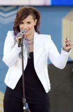 DEMI LOVATO Performs at Good Morning America in New York