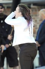 DEMI LOVATO Performs at Good Morning America in New York