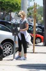DIANNA AGRON Heading to a Gym in Los Angeles