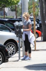 DIANNA AGRON Heading to a Gym in Los Angeles