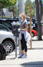 DIANNA AGRON Heading to a Gym in Los Angeles