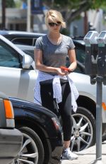 DIANNA AGRON Heading to a Gym in Los Angeles