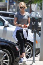DIANNA AGRON Heading to a Gym in Los Angeles