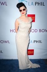 DITA VON TEESE at 2014 Hollywood Bowl Opening Might and Hall of Fame Inductions
